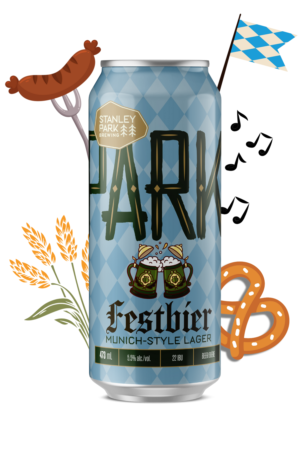 Festbier Munich-Style Lager - PARKBEER 473ml Tall Can from Stanley Park Brewing (Vancouver Brewpub)
