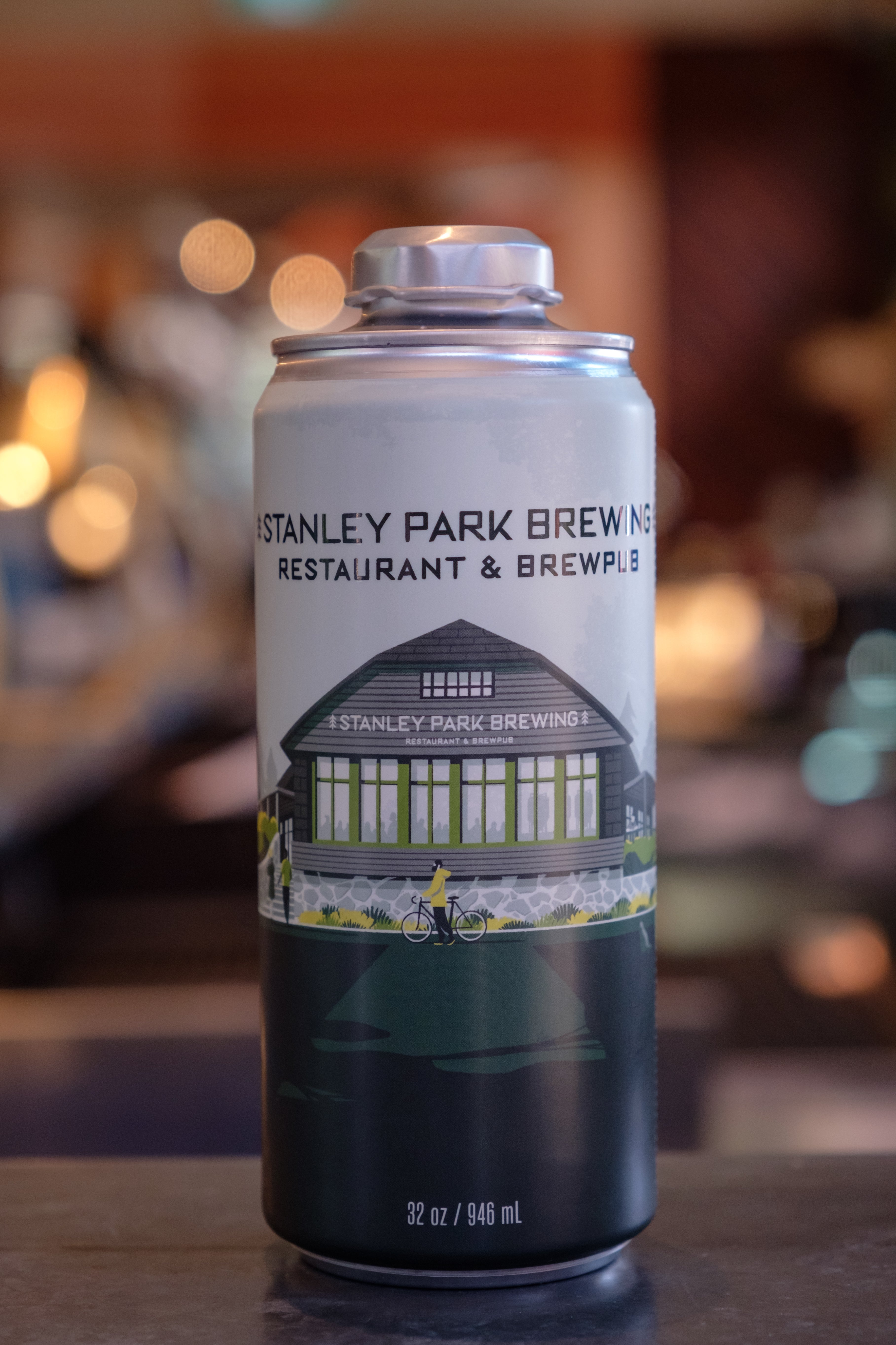 Tongue Jumper Hazy IPA Crowler 946ml Juicy Tropical Fruits from Stanley Park Brewing (Vancouver Brewpub)