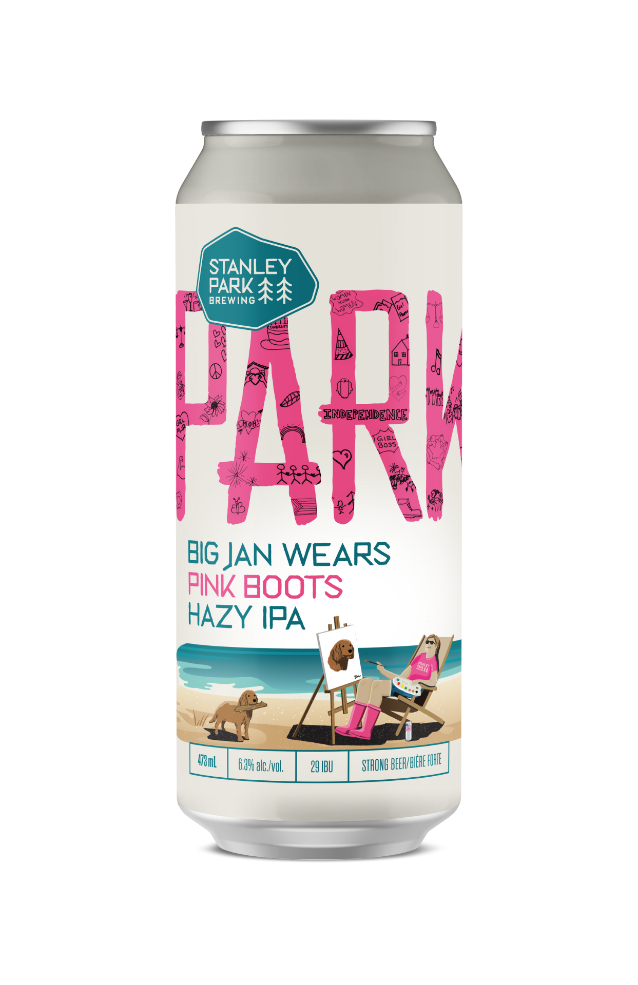 Big Jan Wears Pink Boots Hazy IPA 6.3% ABV  - PARKBEER 473ml Tall Can