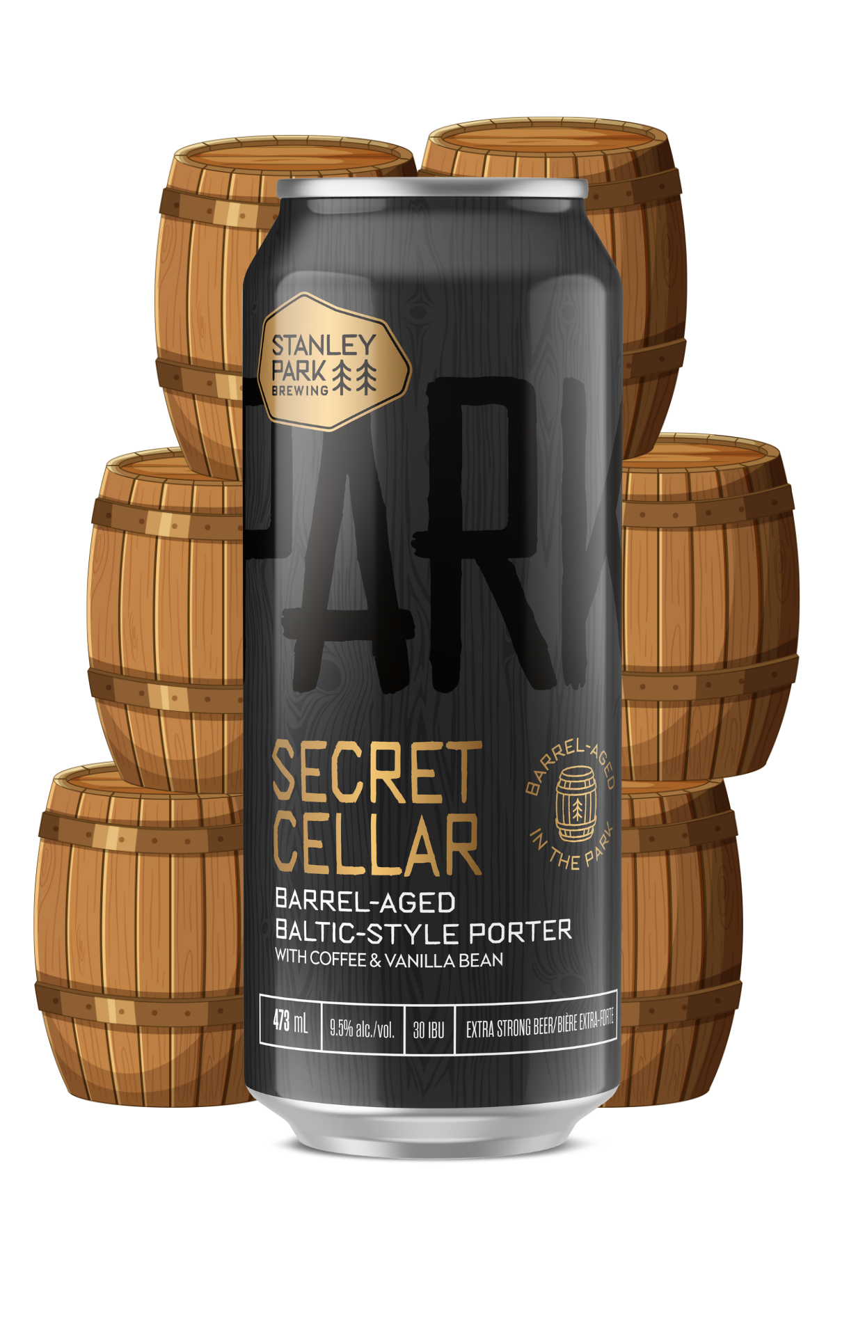 Secret Cellar No. 5 Barrel-Aged Baltic Porter 9.5% ABV  - PARKBEER 473ml Tall Can