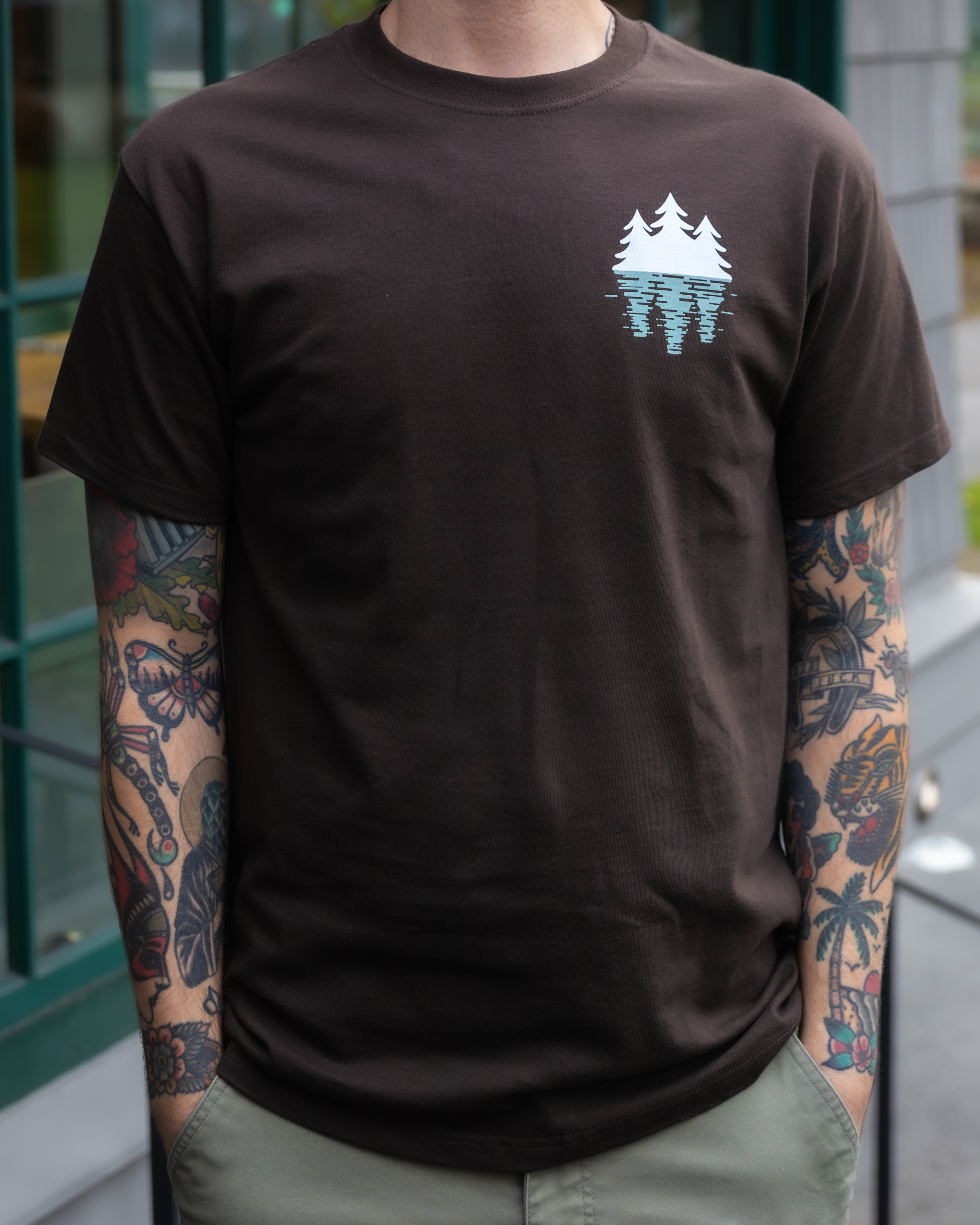 Stanley Park Brewing Tree Reflection Brown Unisex t-shirt