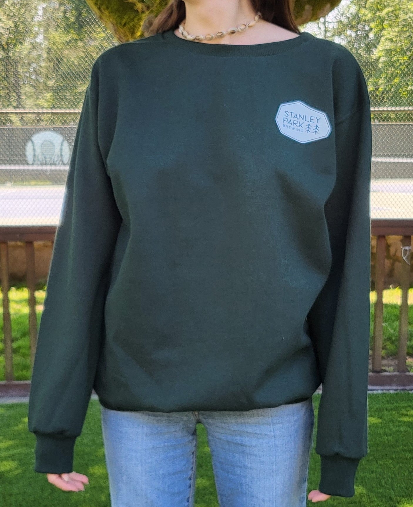 Last Shot x Stanley Park Brewing Green Crew Neck Unisex Sweatshirt