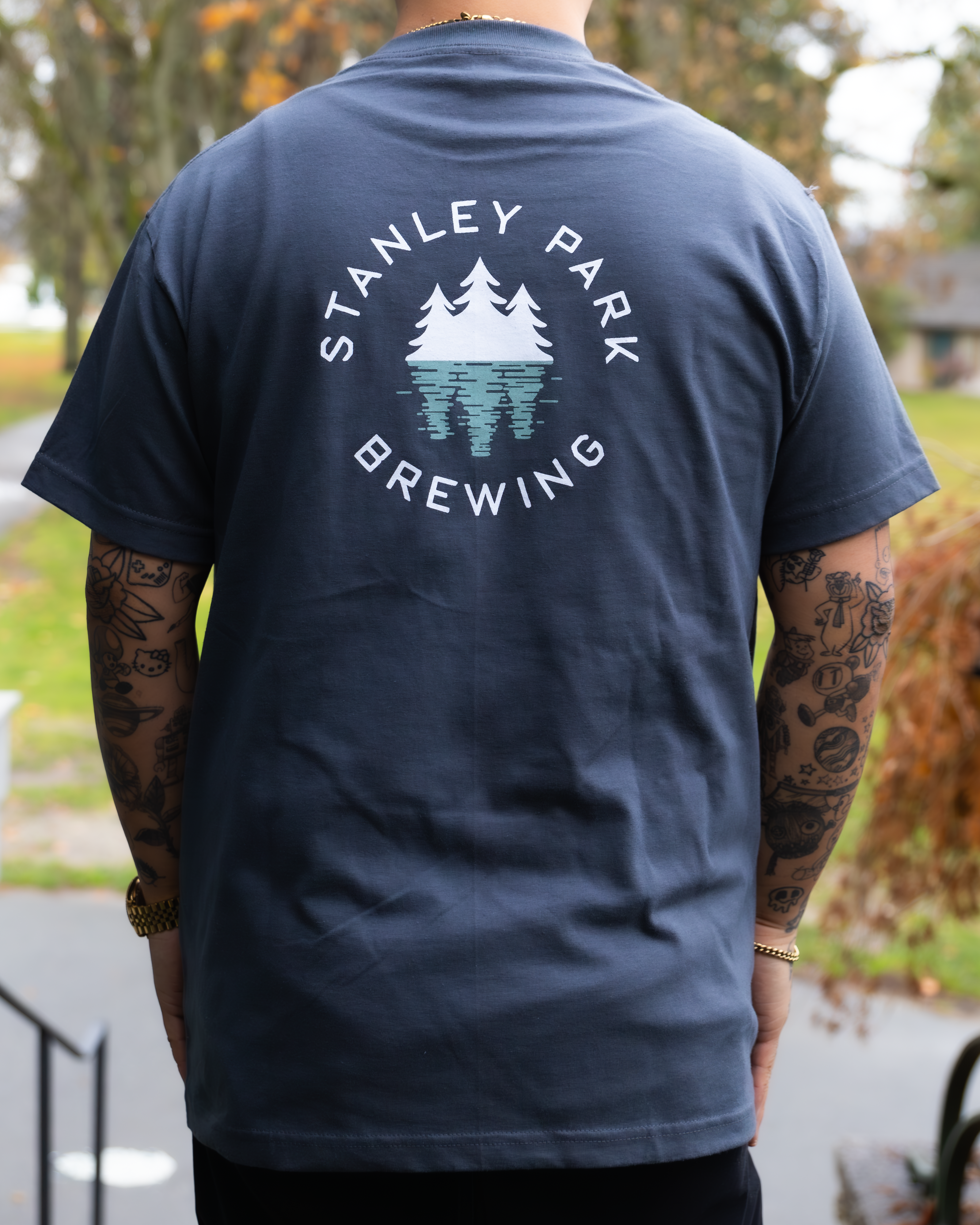 Stanley Park Brewing Tree Reflection Grey  Unisex t-shirt