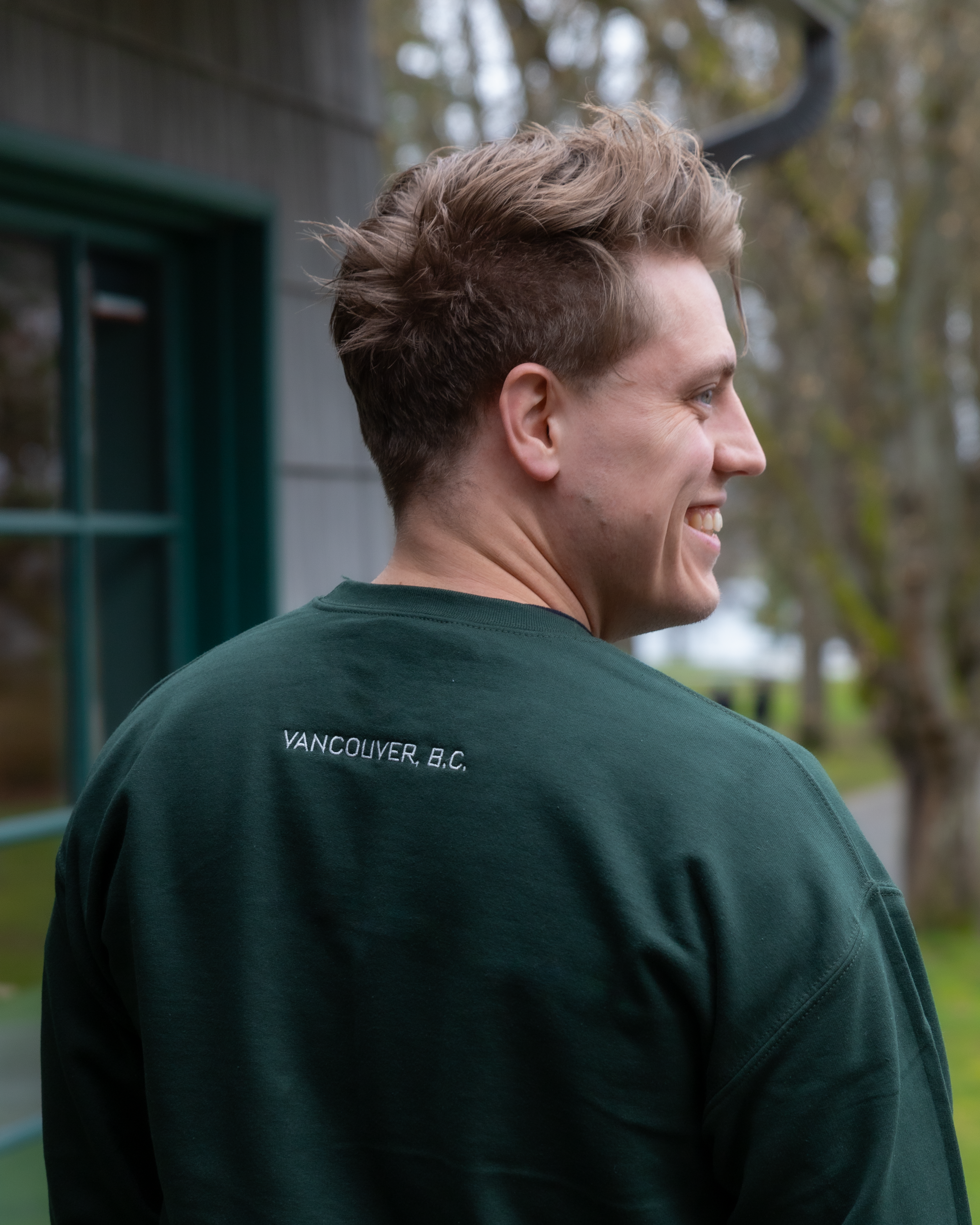 Stanley Park Brewing Unisex Green Crewneck