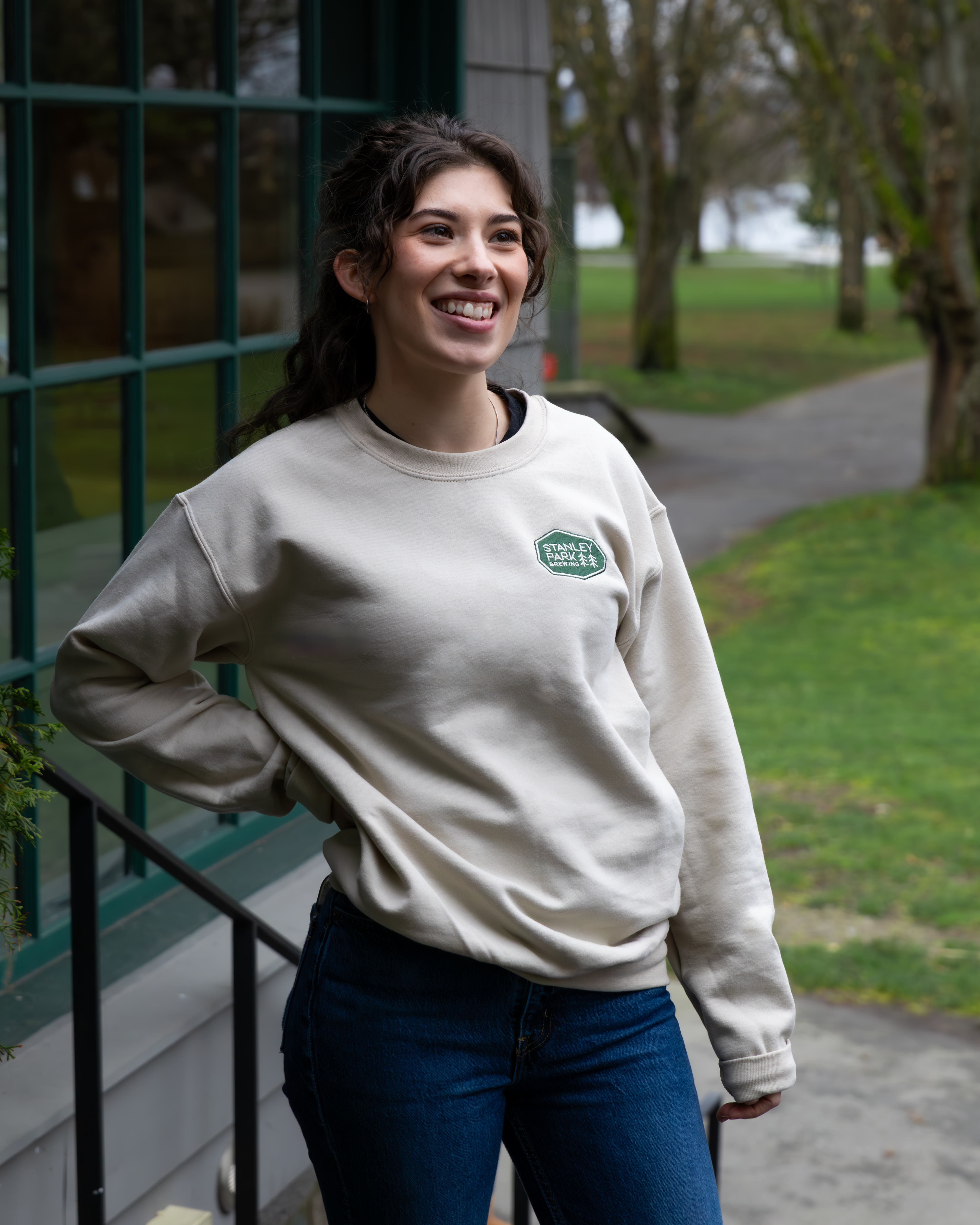 Stanley Park Brewing Unisex Cream Crewneck