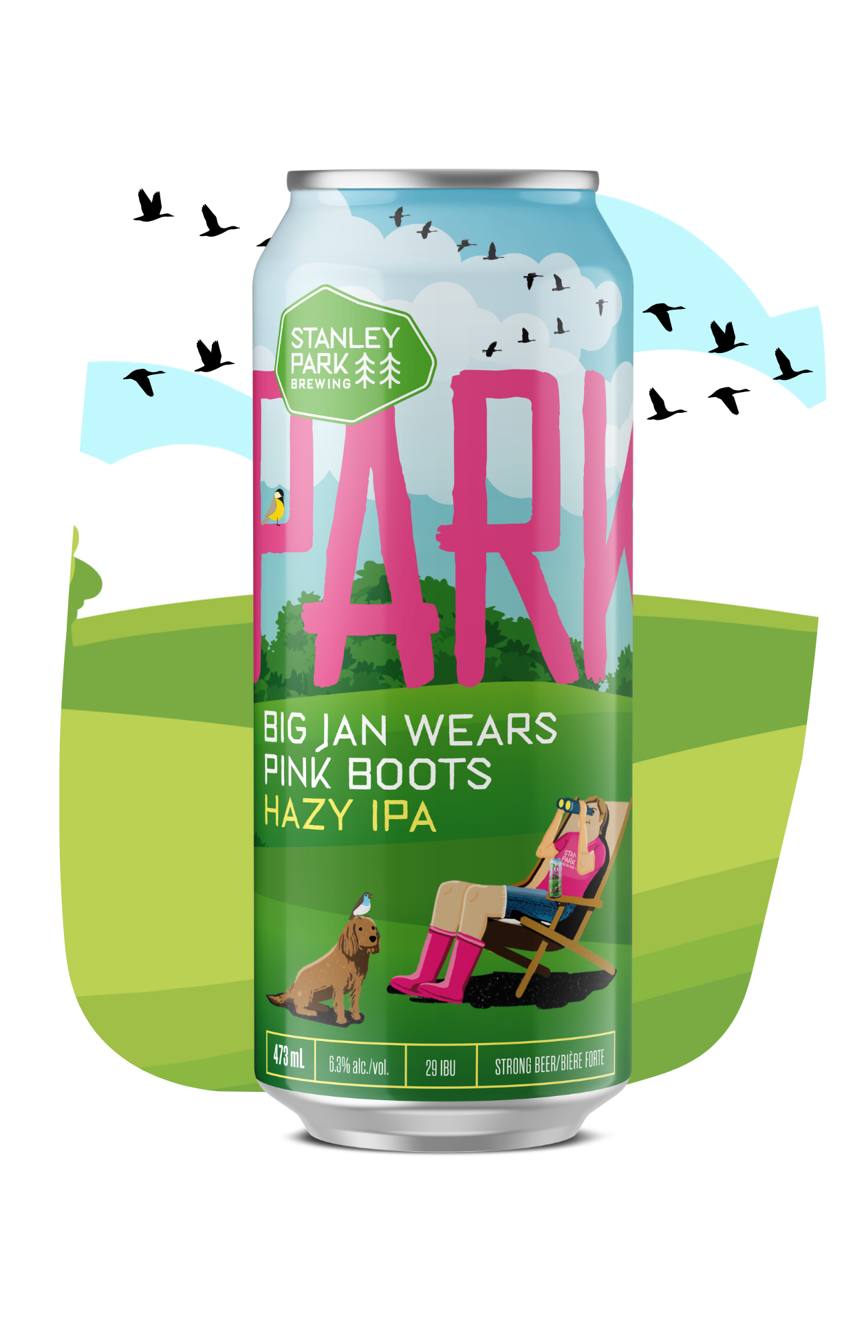 Big Jan Wears Pink Boots Hazy IPA 6.3% ABV - PARKBEER 2026 473ml Tall Can