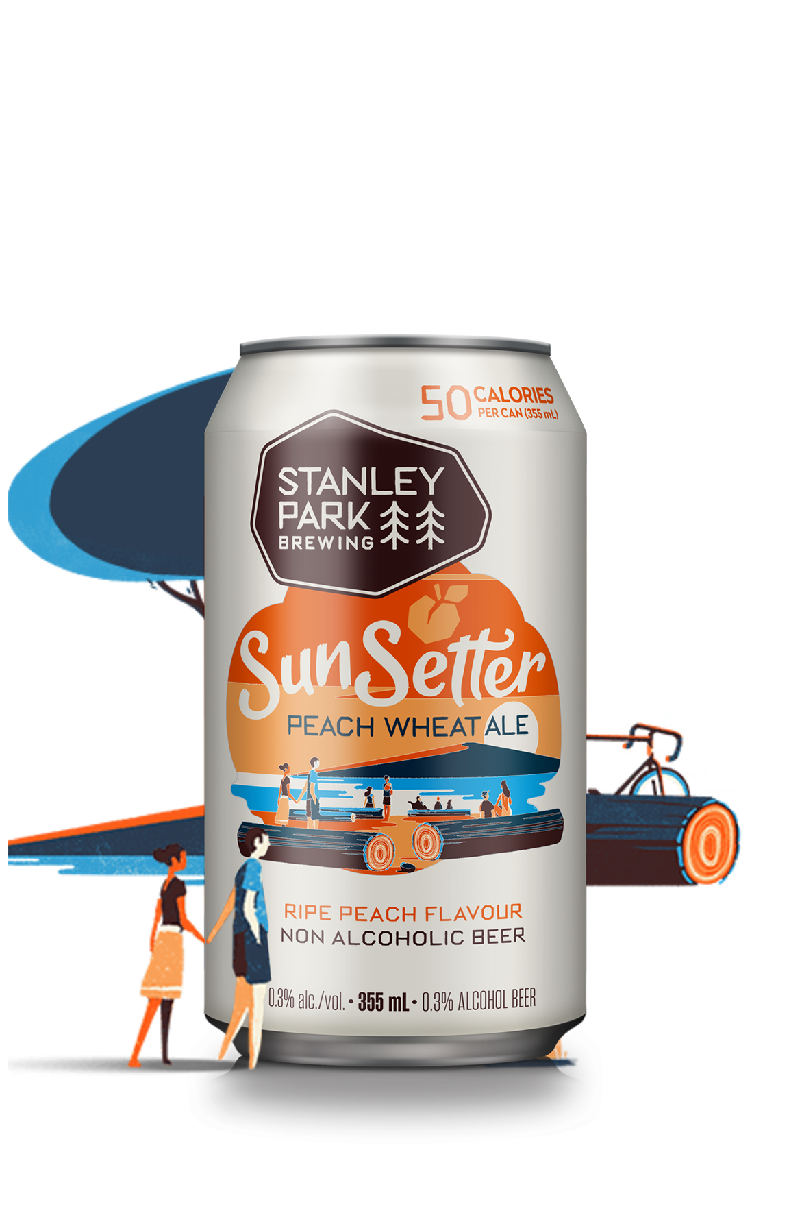 Non Alcoholic SunSetter Peach Wheat Ale 355ml 4-Pack